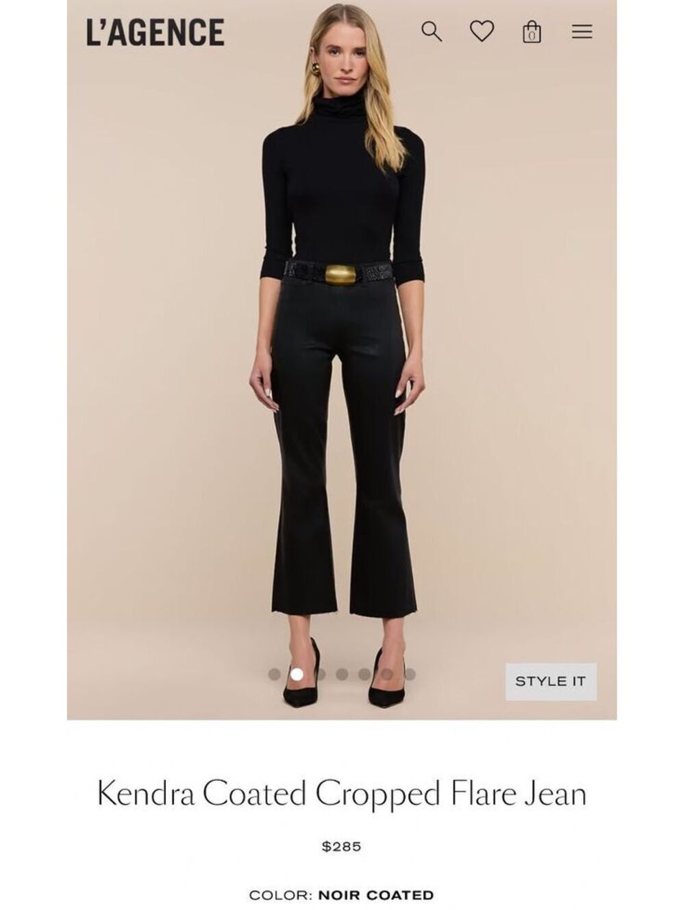 L’agence Kendra High Rise Cropped Flare Jeans